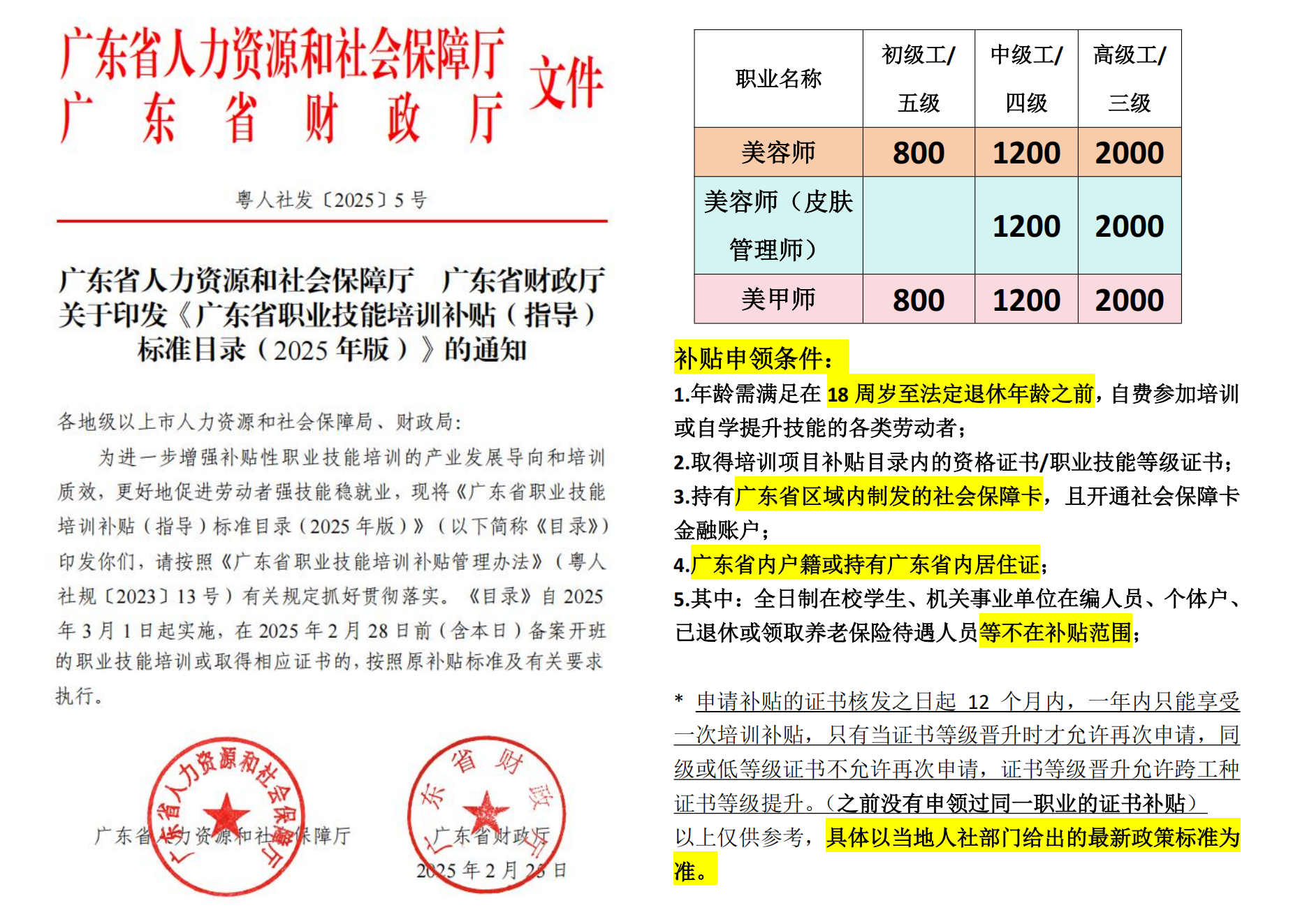 广东省职业技能等级证书补贴政策
